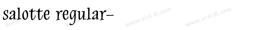 salotte regular字体转换